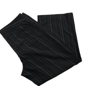 Size 10 Stretch Wide Leg Pants 3/4 Length Multicolor Pinstripe Dress Pants